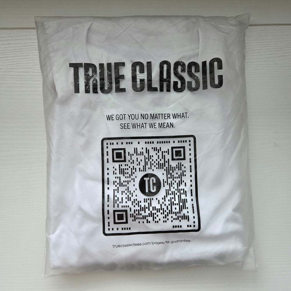NIB True Classic White Tee Tapered Athletic Fit Everyday Essential SZ XLT